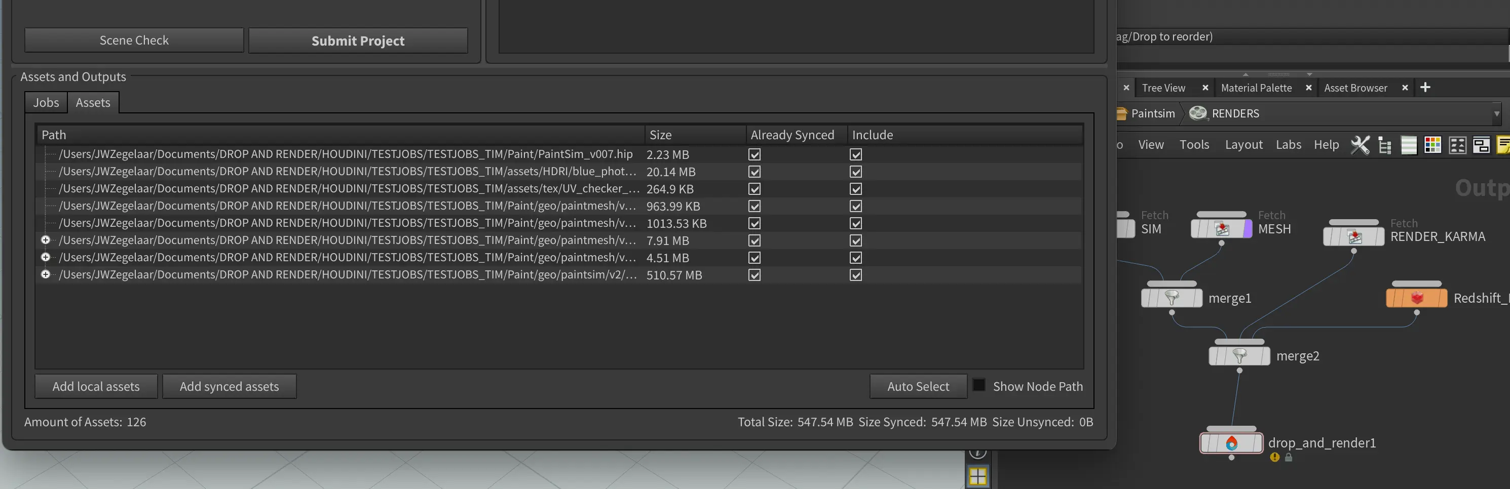 Houdini asset caching