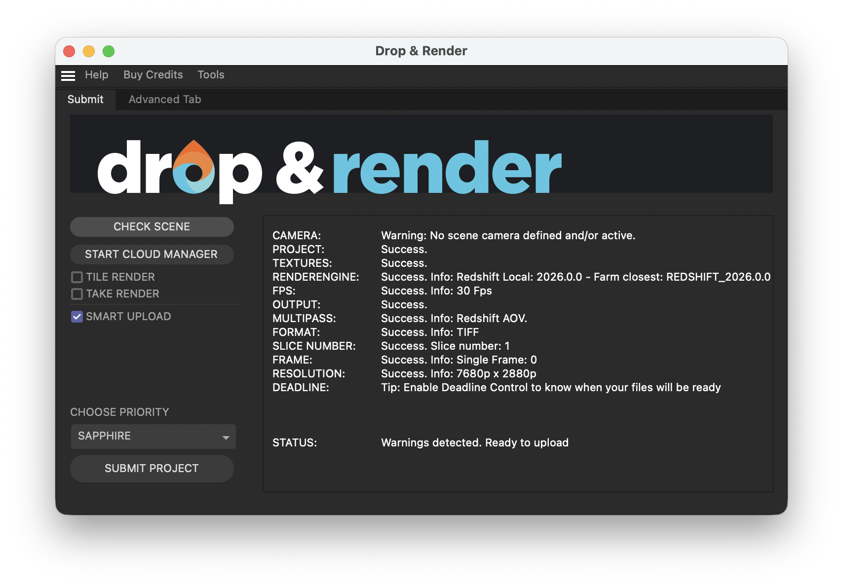 Drop & Render Cinema 4D plugin