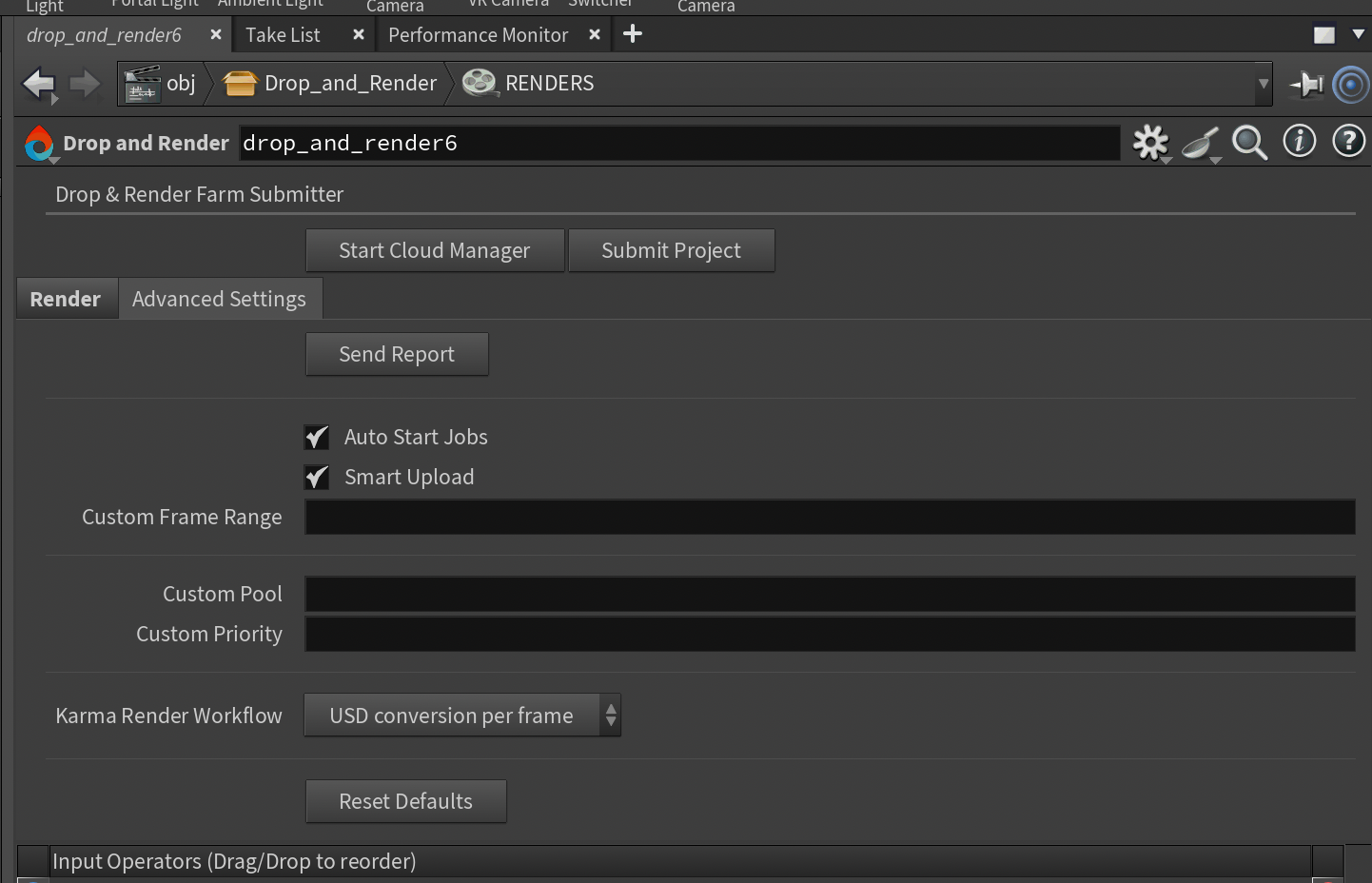 Houdini Upload summary