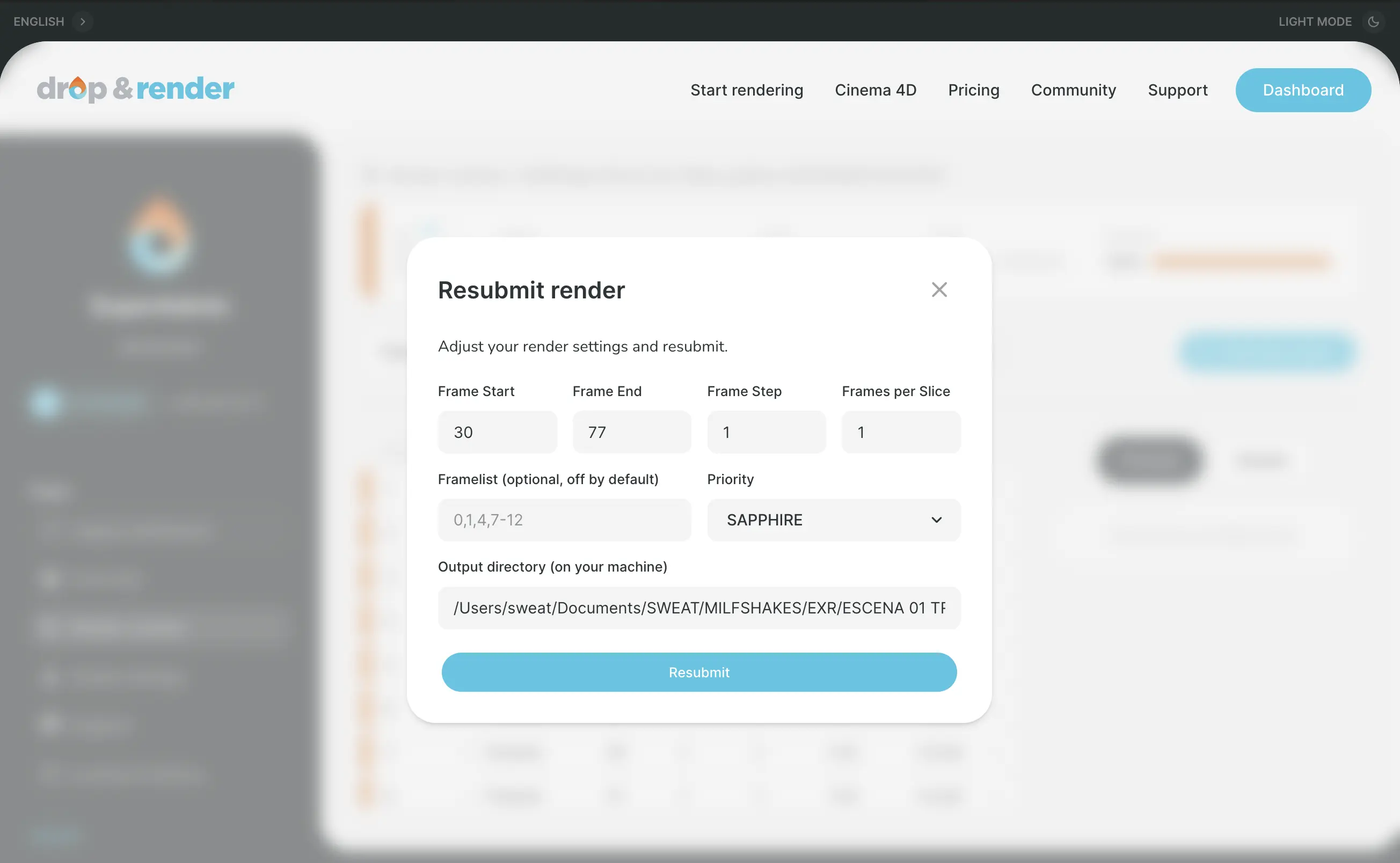 Resubmit render UI