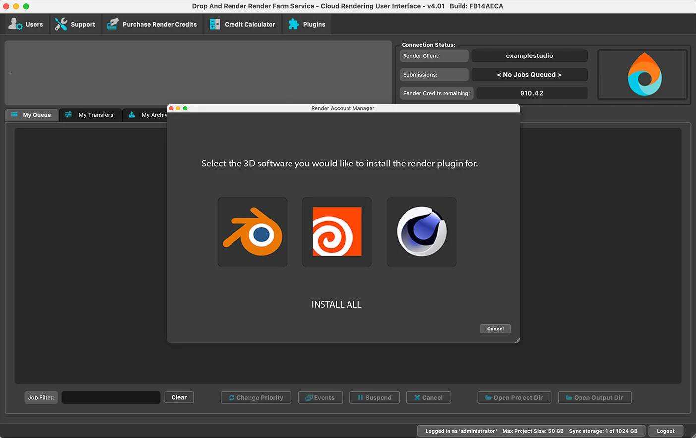 Step 4: Instale nosso Plugin - Interface screenshot