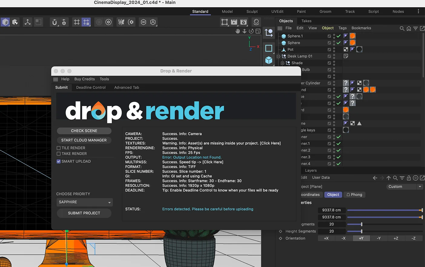 Step 5: Envie seu primeiro job - Interface screenshot